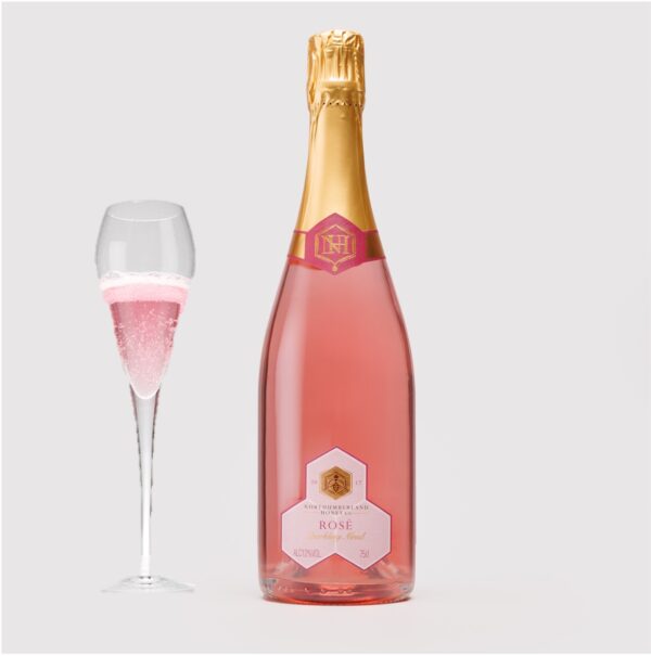 Rosé with Glass | Sparkling Mead in Glass