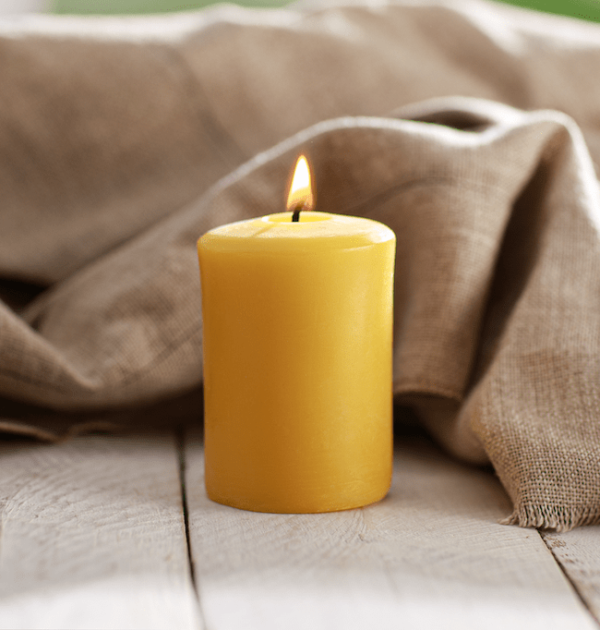 Smooth Beeswax Pillar Candle