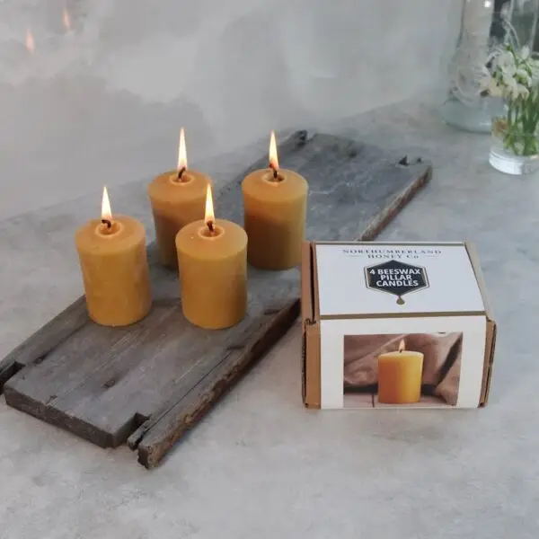 Beeswax Pillar Candles | Box of Beeswax Pillar Candles | Pure Beeswax