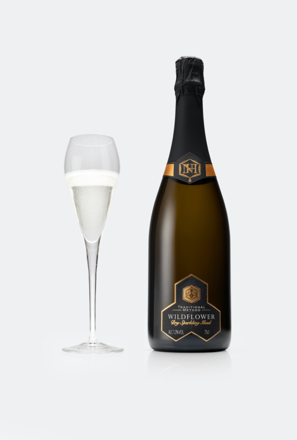 Wildflower Sparkling Mead 75cl Hydromel with Glass