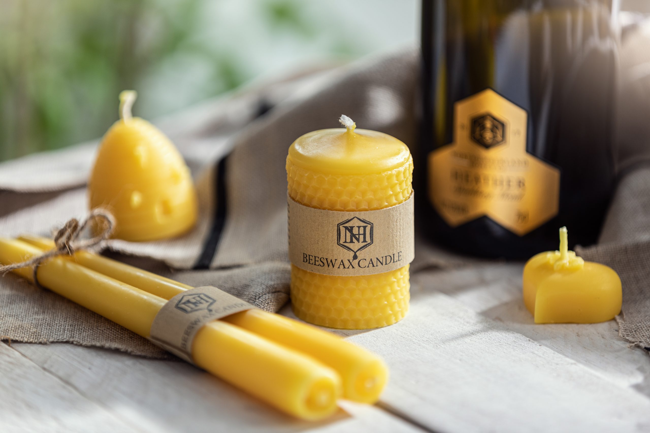 Beeswax Candles  Handmade by Northumberland Honey Co UK