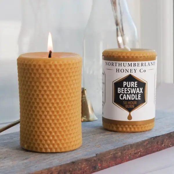 Large Pillar Beeswax Candle | 50 hour burn time