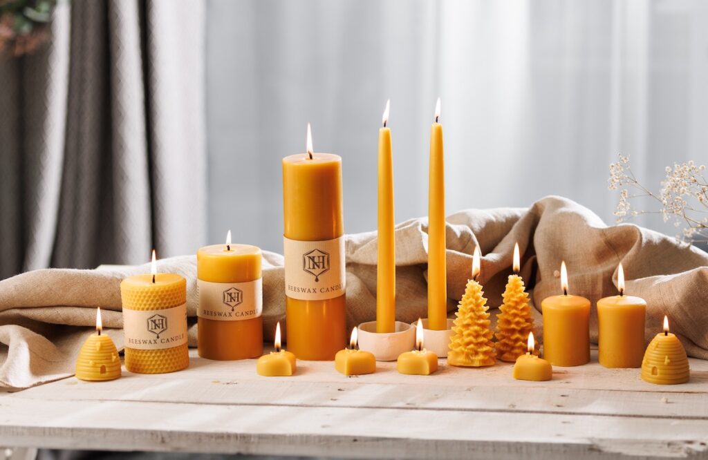 Beeswax Candle Range from Pillar Candles to Church Candles