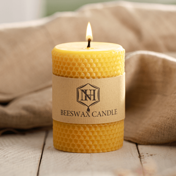 Large Pillar Beeswax Candle