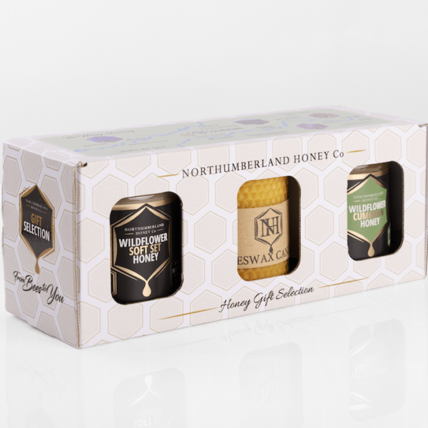 Cumbrian Honey Gift Set | Northumberland Honey and Beeswax Candle Gift Set