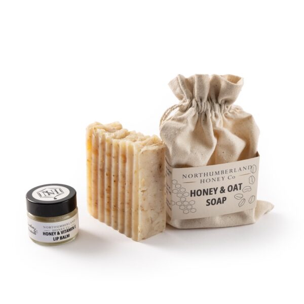 Honey Lip Balm with Soap For Scale