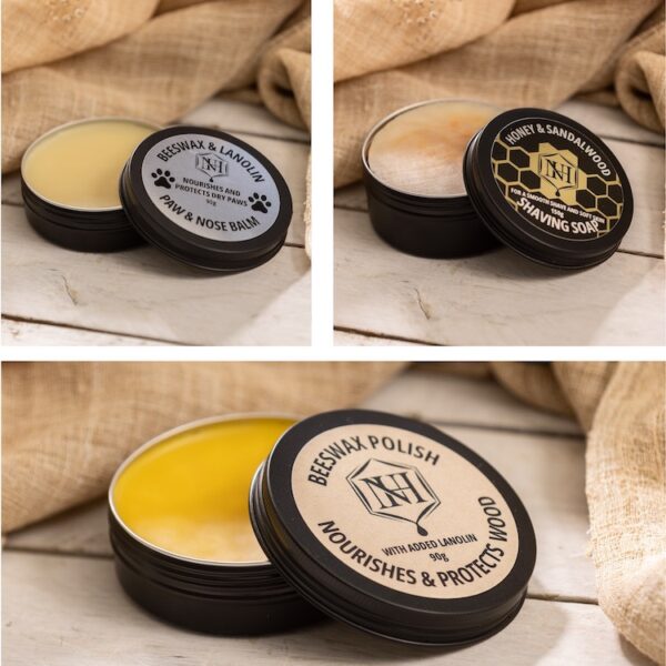 Natural Beeswax Balms, Soap and Polishes