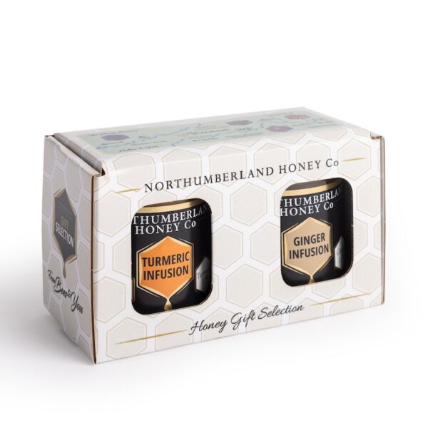 2 Jar Honey Gift Set | Infused Honey Turmeric and Ginger Honey