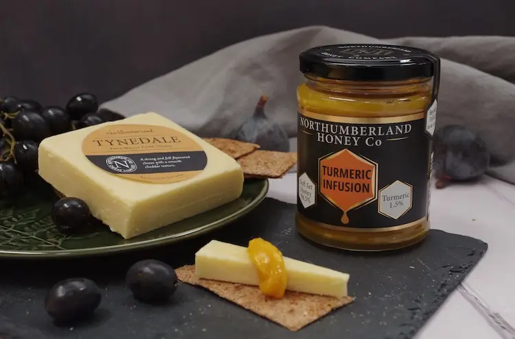 Northumberland Cheese Tynedale with Northumberland Honey Turmeric