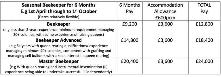 6 Month Seasonal Beekeeper Bandings